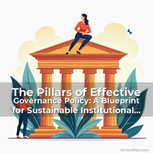 Artistic representation for The Pillars of Effective Governance Policy: A Blueprint for Sustainable Institutional Success