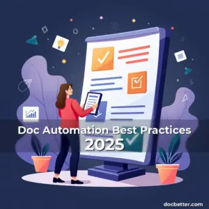 Artistic representation for Doc Automation Best Practices 2025