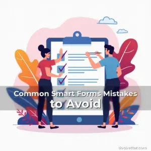 Artistic representation for Common Smart Forms Mistakes to Avoid
