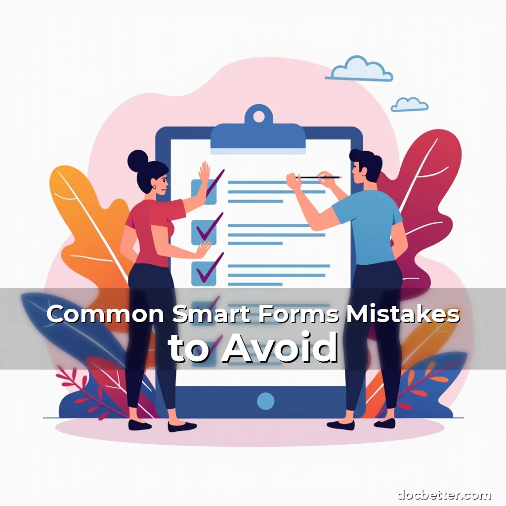 Artistic representation for Common Smart Forms Mistakes to Avoid