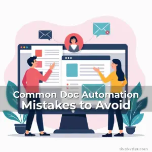 Artistic representation for Common Doc Automation Mistakes to Avoid