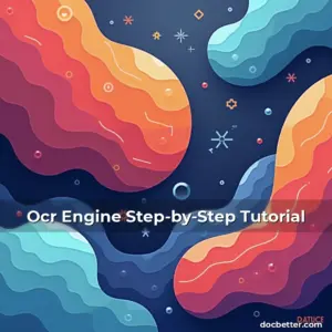 Artistic representation for Ocr Engine Step-by-Step Tutorial