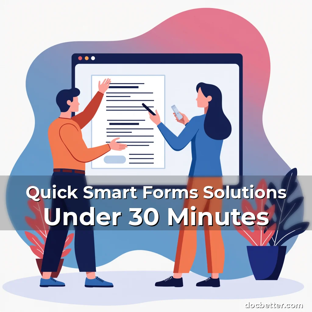 Artistic representation for Quick Smart Forms Solutions Under 30 Minutes