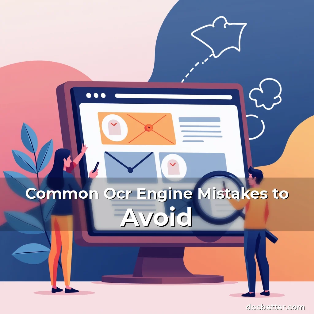 Artistic representation for Common Ocr Engine Mistakes to Avoid